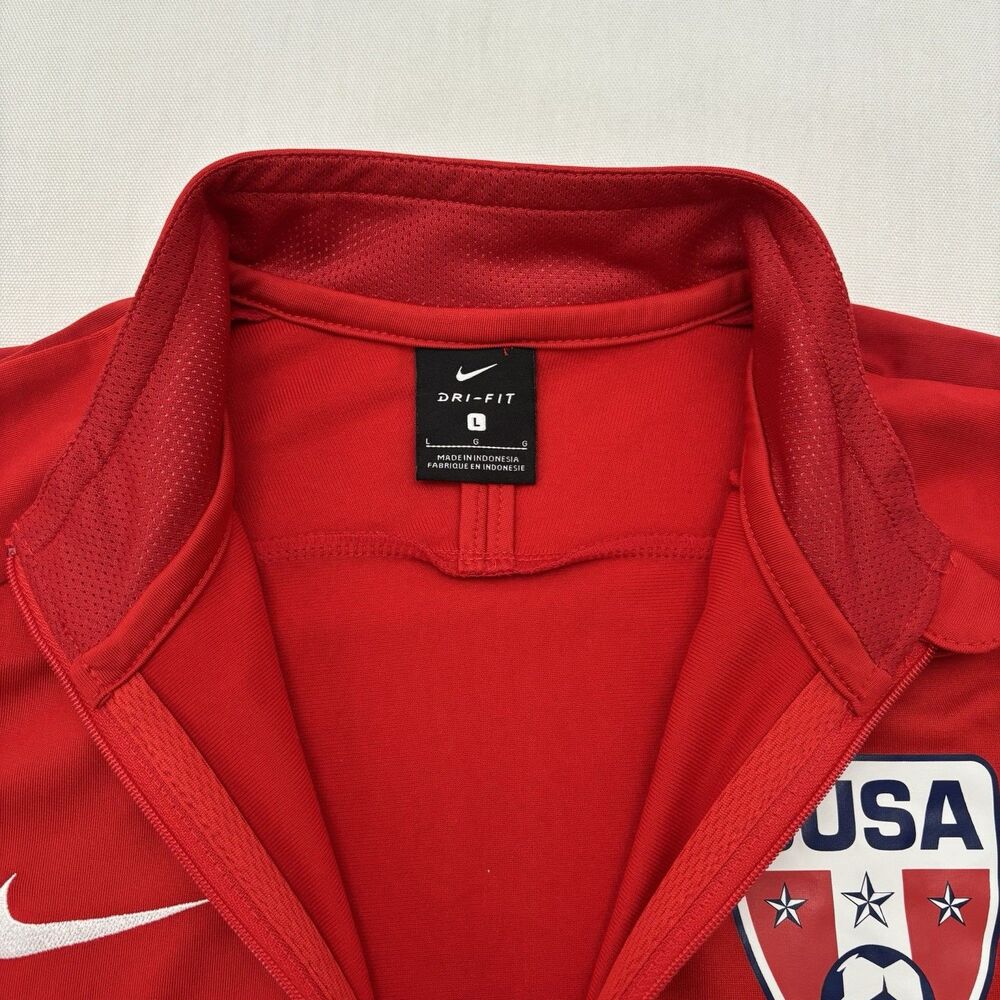 Nike Dri-Fit BUSA Red Full Zip Track Jacket Women’s Large Soccer Athletic Sporty - Picture 5 of 6